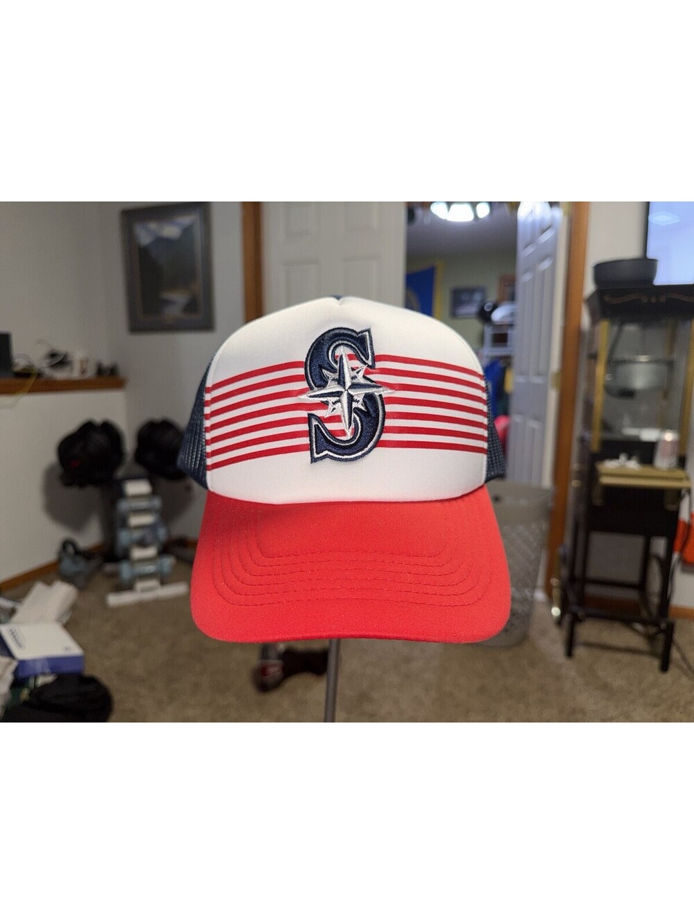 Seattle Mariners 7/4/25 USA Patriotic Trucker Cap Hat